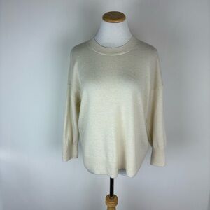 Equipment Wool Cashmere Crewneck Sweater Cream Size S